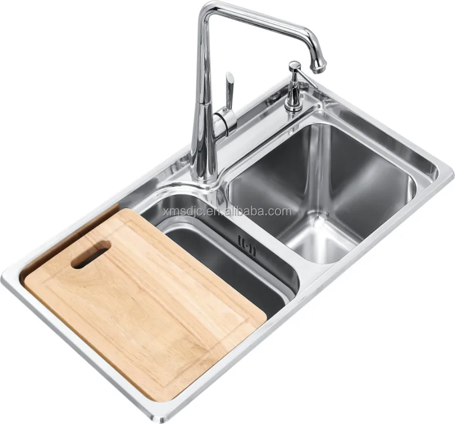
304 Stainless Steel Kitchen Sink China Factory Kitchen Sink Double Bowl double bowl Industrial Kitchen Sink 