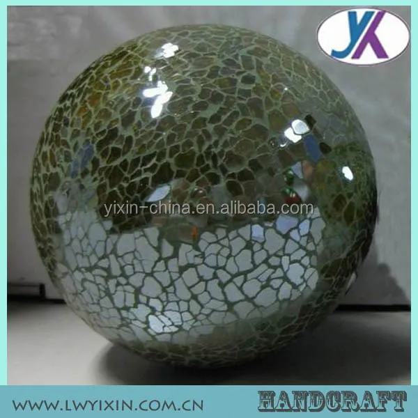 Iridescent Decorative Crackle Glass Balls For Home Decoration