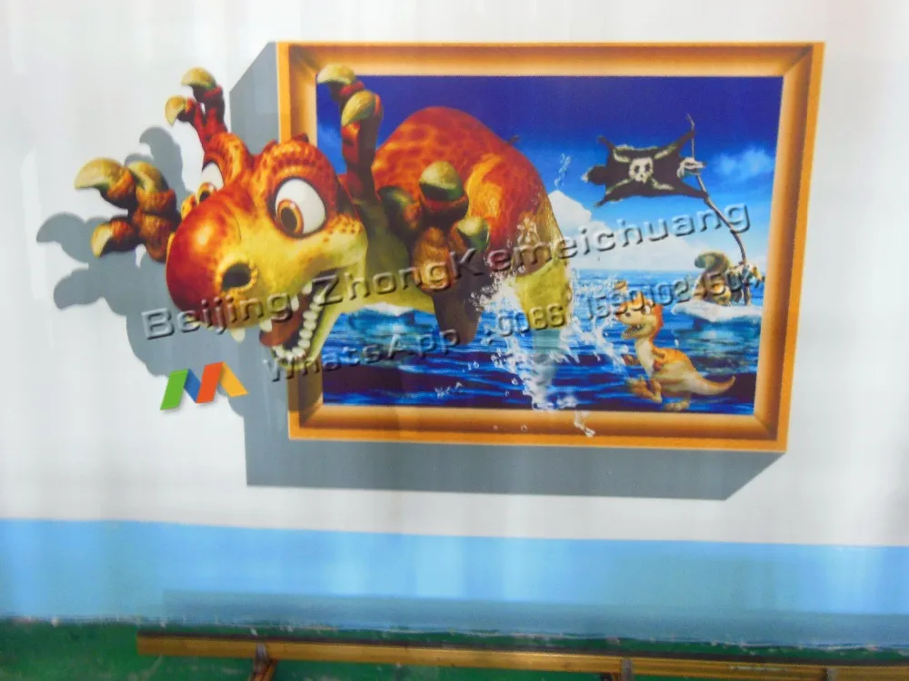 3D Logo Advertisement Mural Printing 3D Vertical Inkjet Wall Decal Printer