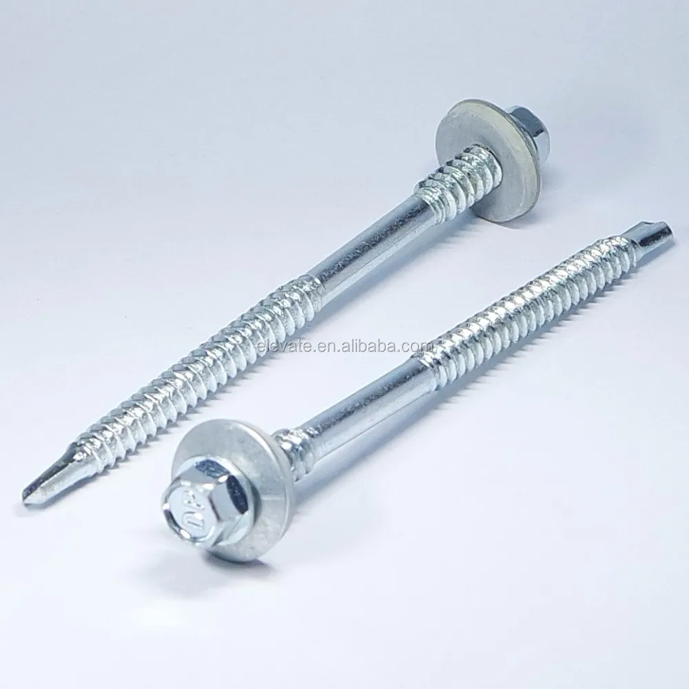 Hex Washer Head 5/16 AF BSD Thread No.3 Point With Bonded Washer Roofing Self Drilling Screw