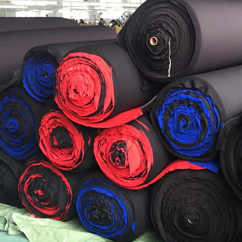 Хорошее качество черный неопреновый каучук ткань коврик