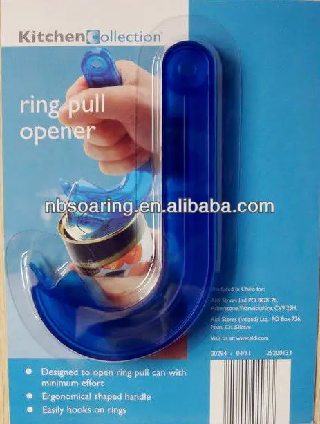 Hot sale Plastic Ring Pull Opener Opens Flip-Top Opener Bottle ring Opener Easily hooks on rings