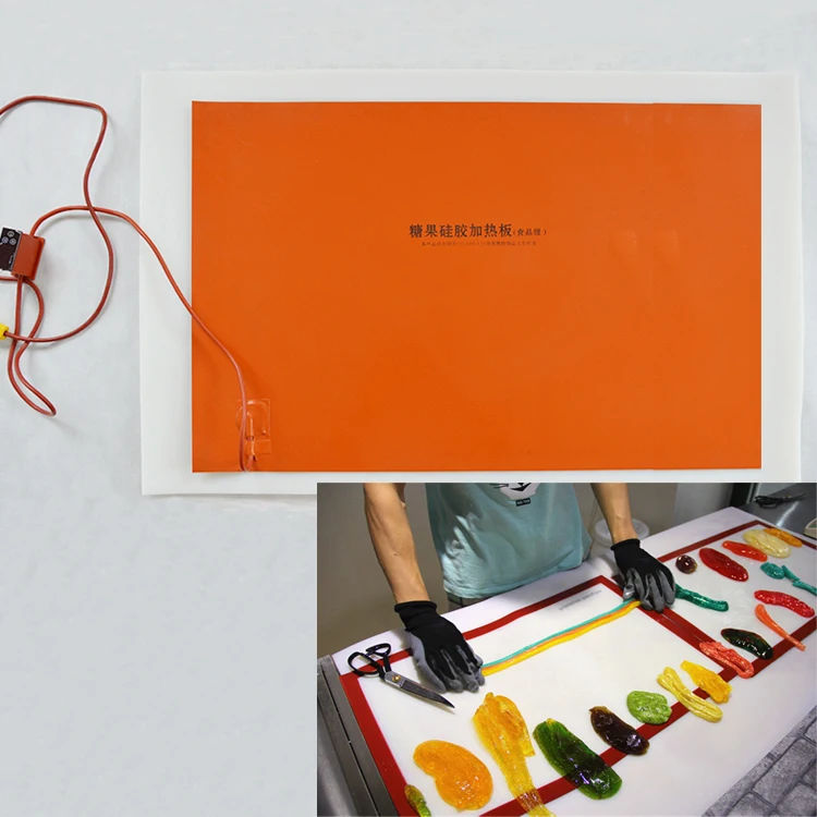 Food-grade silicone rubber candy heating plate three primary colors Austrian handmade sugar table electric blanket heater