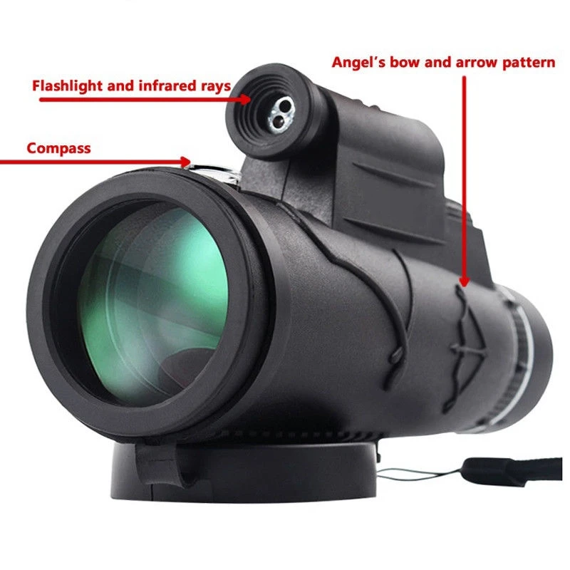 Night vision monocular 12X50 Zoom 122/1000M Monocular Telescope&Red Laser Sight&Flashlight&Compass Hunt for night vision hunting