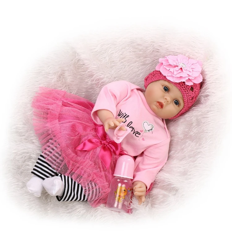 NPK reborn doll with soft real gentle touch handmade  doll silicone vinyl lifelike baby Christmas Gift sweet baby