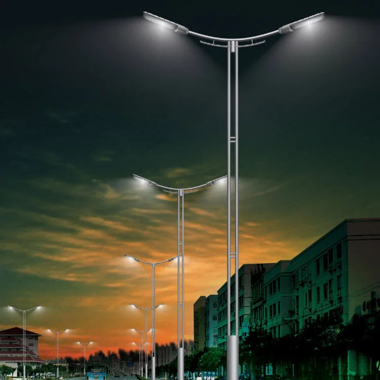 3M Flange HDG Octagonal mid hinged column/ mid hinged galvanized camera pole/street lighting pole