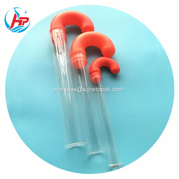 Christmas plastic candy tube with red cane