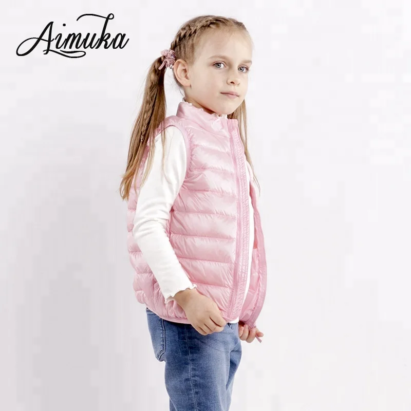 
Winter Vests Wholesale Candy Colors New Kids Down Vests 