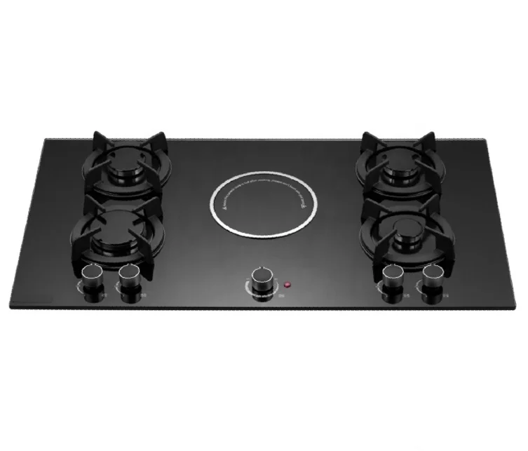 Электрическая и газовая плита SGE59002 с 5 горелками и закаленным стеклом