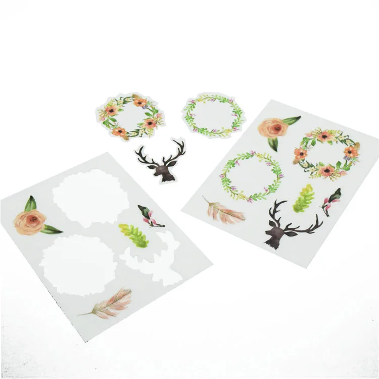 Flake Seal Cute Die Cut Washi Paper Masking Stickers Pack