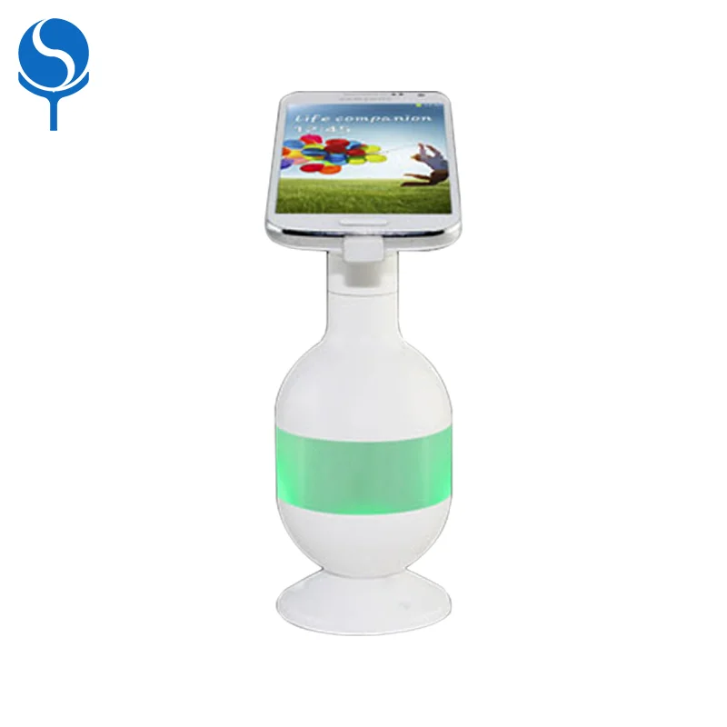 Security smart phone stand smartphone secure anti-theft Mobile call alarm display holder with charging