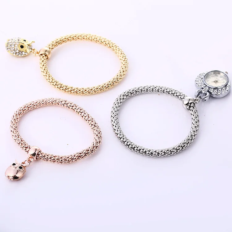 
2019 Fashion New Hot Ladies Alloy Bracelet Watch New Notes Owl Watches New Times Quartz Ladies Watch 