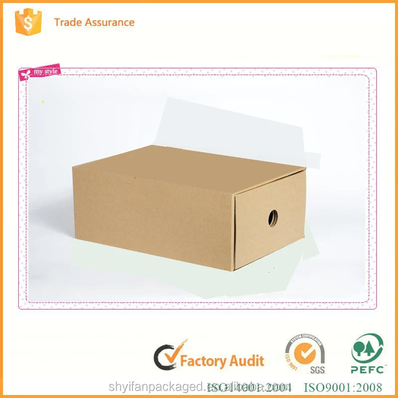 Оптовая гофрированные вторичной переработке пользовательского печати обувной коробке