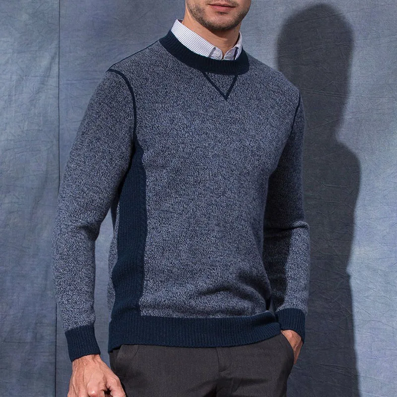 Pure merino wool  autumn and winter warm sweater youth thick sweater