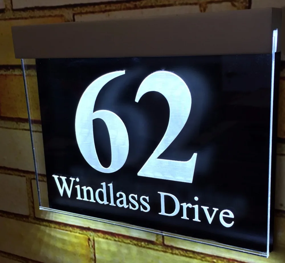 factory custom made led house floor room number signs for hotel