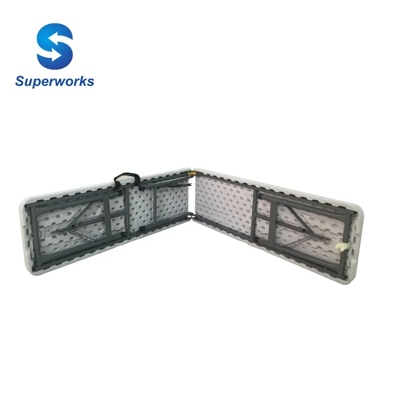 Rattan Design Beer Garden Plastic Foldable Table,Outdoor Picnic 6FT HDPE Folding Table