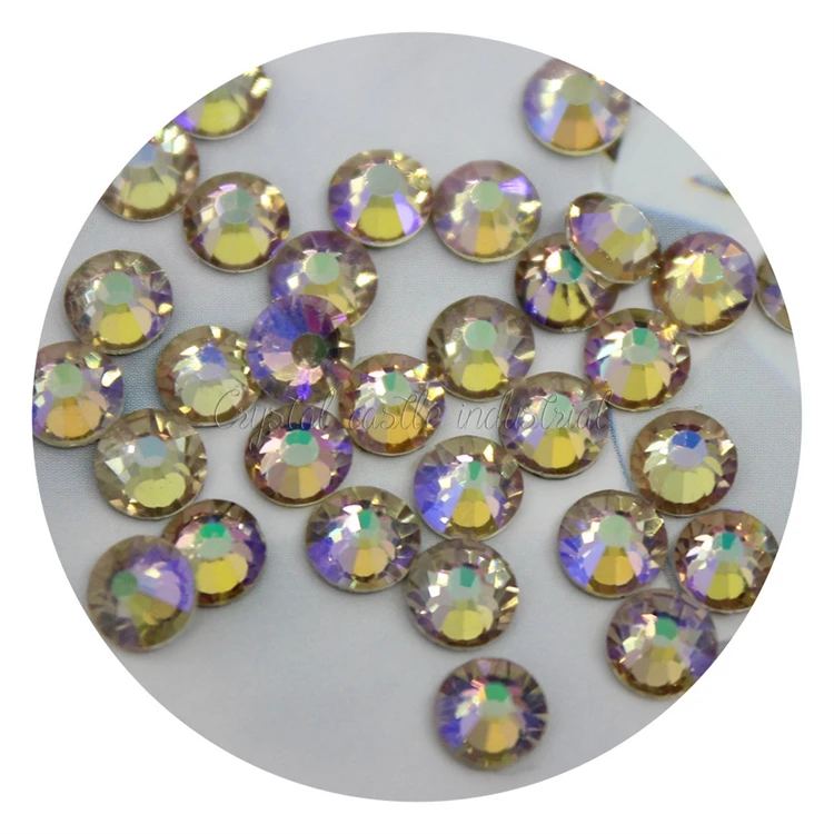 Super shiny bulk sale strass stone heaven light 3D DIY accessories ss6 foil back no hotfix crystal nail art rhinestone