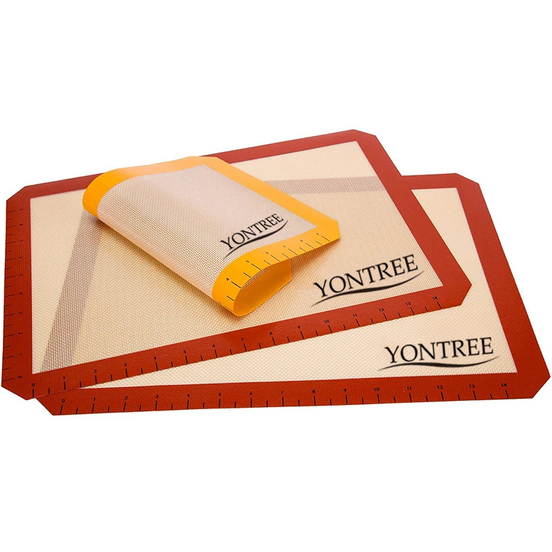 42*29.5CM Non-stick Food Grade Silicon Rubber Macaron Pastry Rooling Mat Fondant Silicone Baking Oven Mat