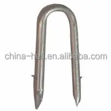 Galvanised U nail wire fence staples