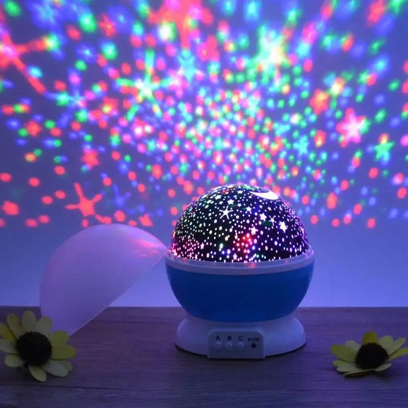 Updated Musical Night Light, 360 Rotating USB Rechargeable Star Projector Lamp Baby Music Lamp 12 Songs to Relax for Sleep Kids