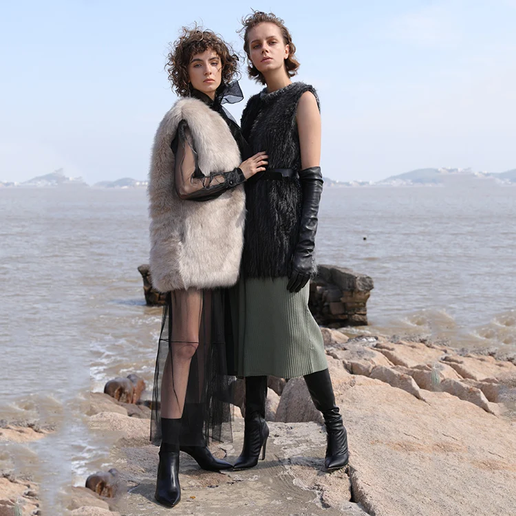 High Quality 100% Real Beaver Vest Casual Fur Waistcoat Casual Comfortable Vest Fur Vest China