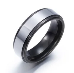 Christian Gift Accessories English Version Bible Jesus Cross Ring Tungsten Carbide Ring