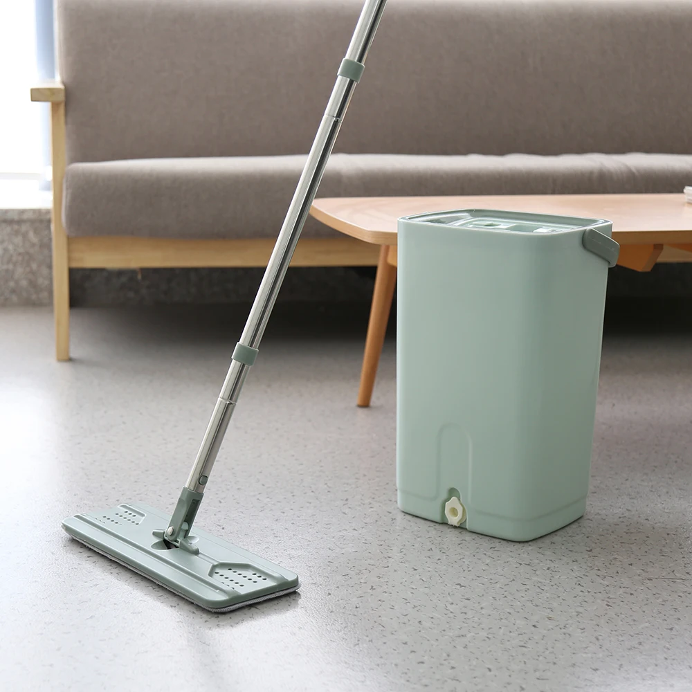 BNcompany Mini Self Wash & Dry Hands Free Magic Flat Mop And Bucket Set