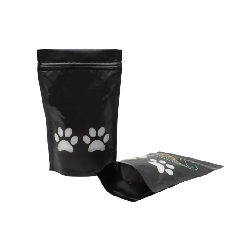 POLYSMARTS Resealable Aluminum Foil Stand Up Ziplock Animal Feed Bags Plastic Dog Food Packaging Pouch