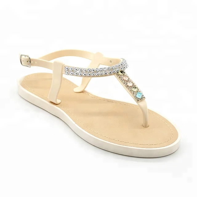 New Fashion Flat Soft PVC PCU Sole Ladies Sandal