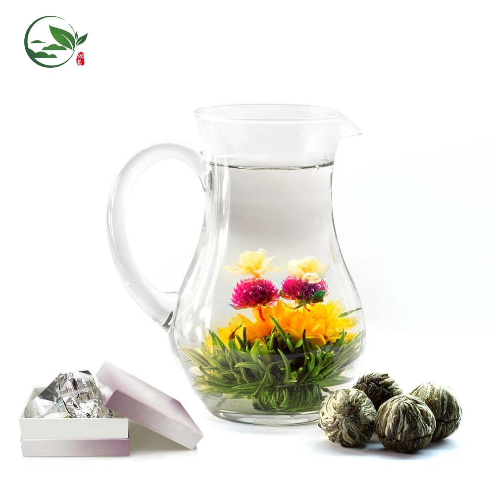
Japanese Caffeine Free Teabloom Flowering Blooming flower Tea Balls Pot Leaves Target in Bulk for Gift Box 