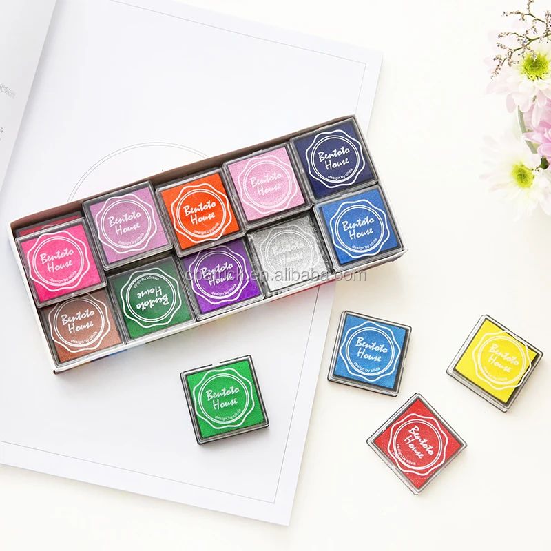 finger Craft Ink Pads, Rainbow Stamps Pad Partner - Finger Ink Pad for Kids DIY Color - 20ct