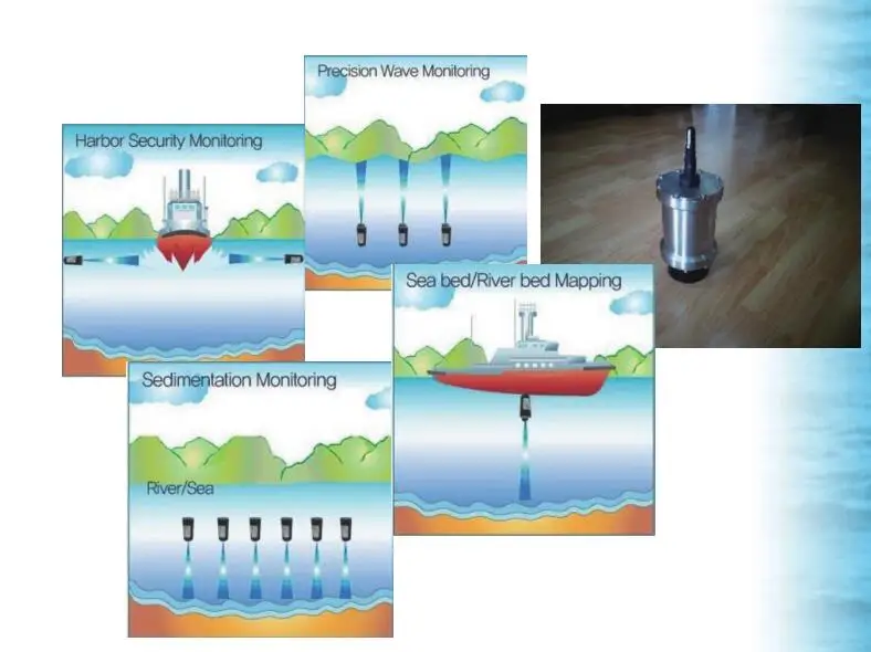 RS232 HY1610 underwater altimeters echo sounder for depth survey