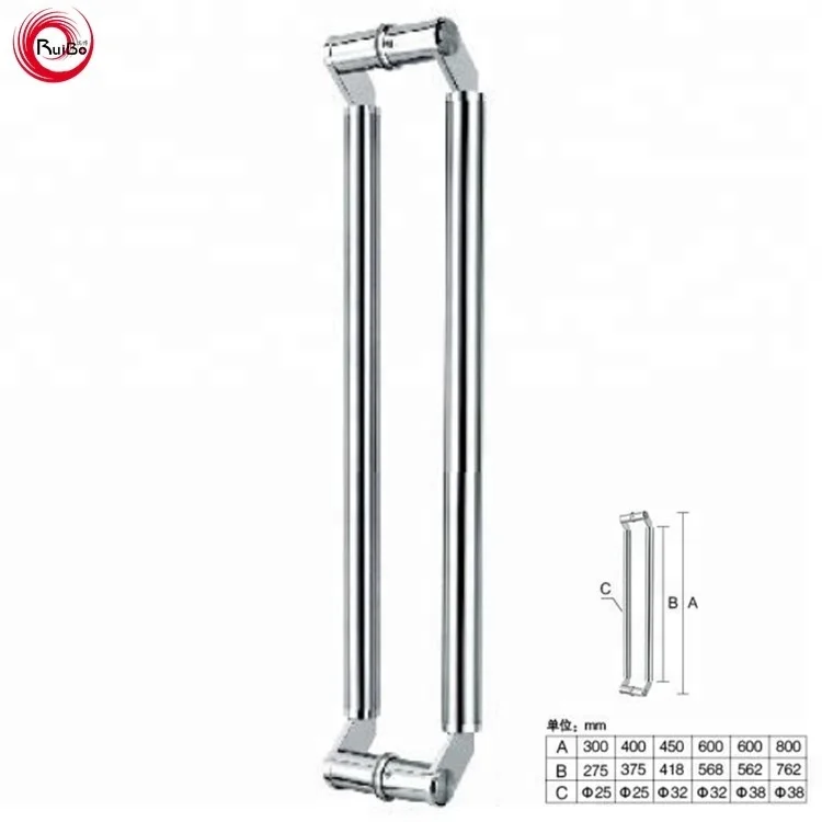 Wholesale rose gold back to back  stainless steel sliding glass interior door pull handles