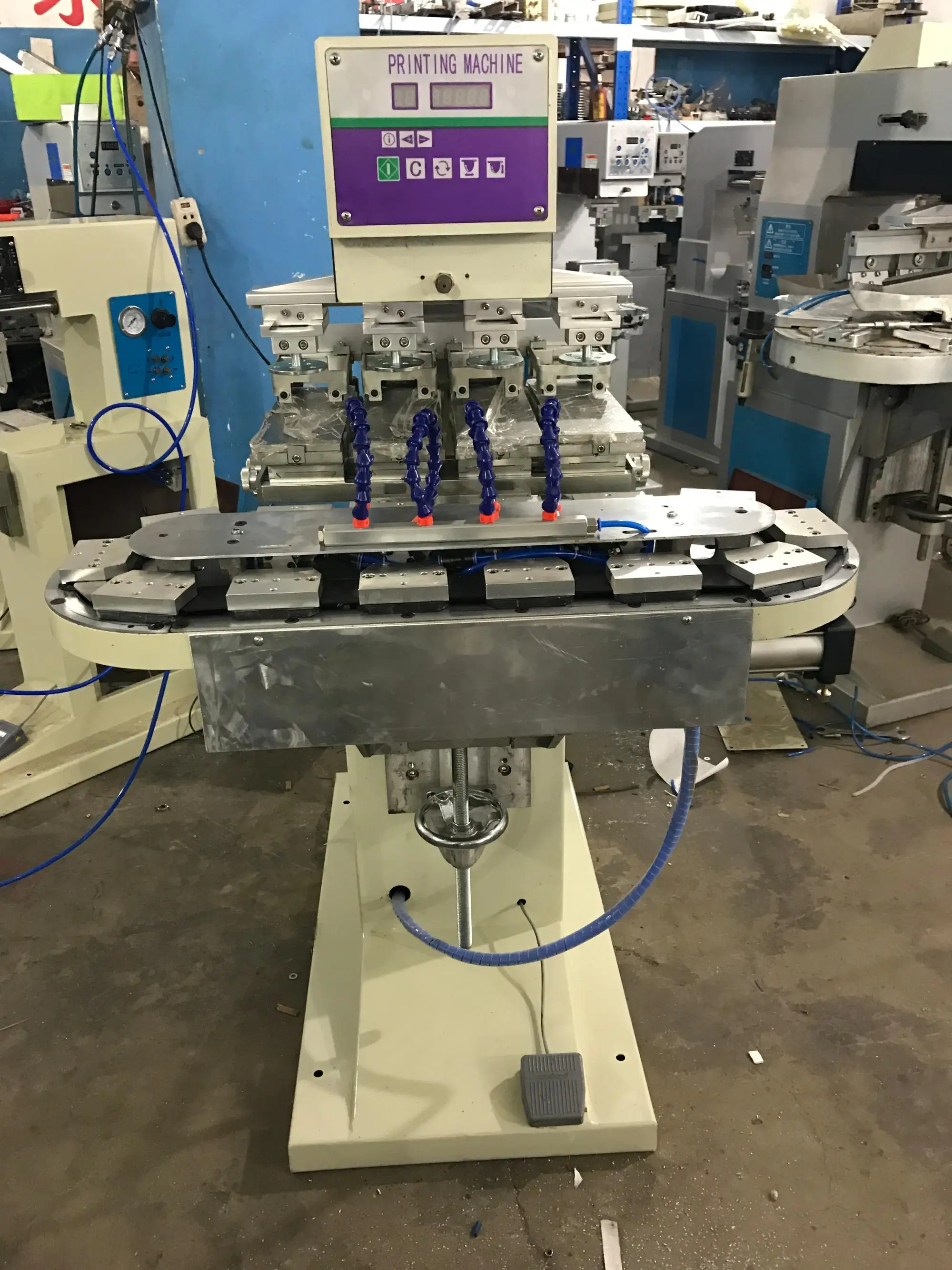 
4 color pad printer YYZ4-300-90 shoe printing machine 