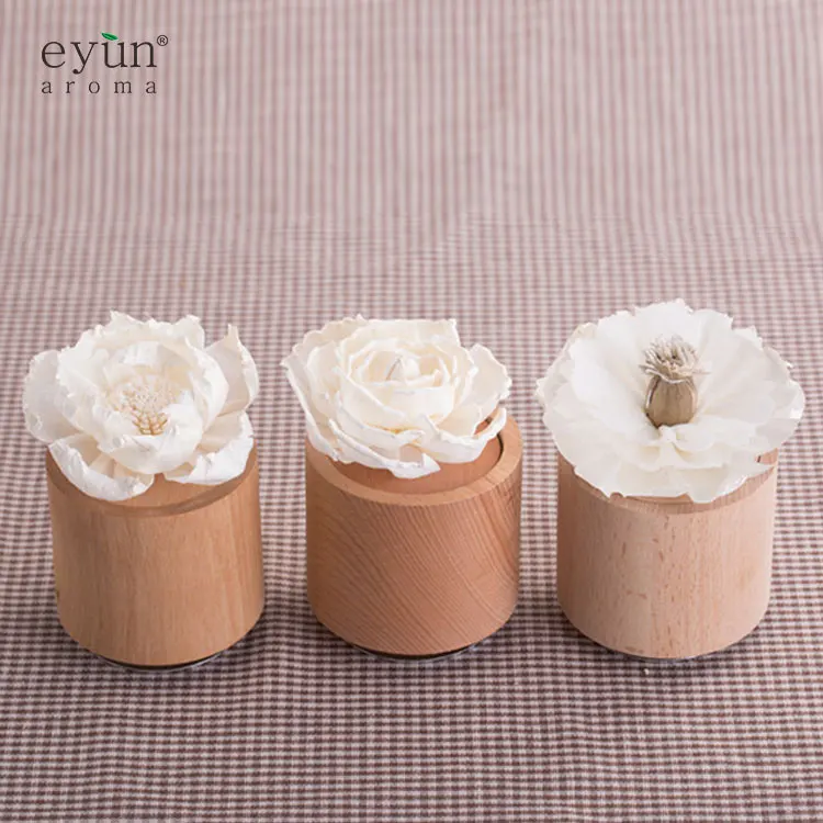 Essential oil aromatherapy bedroom room perfume toilet decorative wood bottle dried flowers reed diffuser