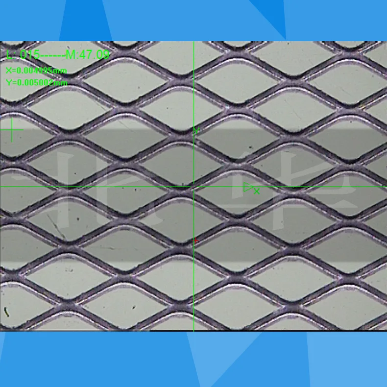 Custom tailored diamond shaped precision expanded titanium metal mesh for battery current collector