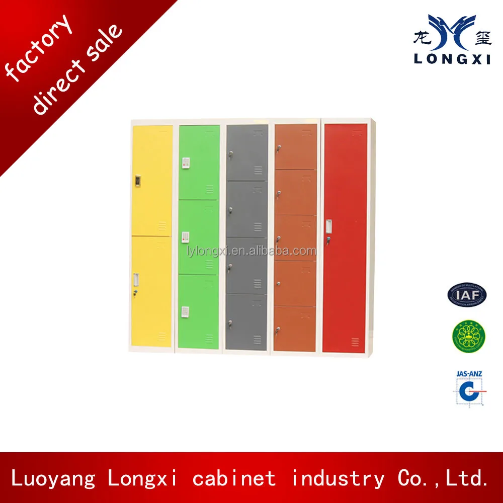 
school furniture cheap 4door steel or iron wardrobe design/ space saving 4door employee storage cabinet small metal locker 