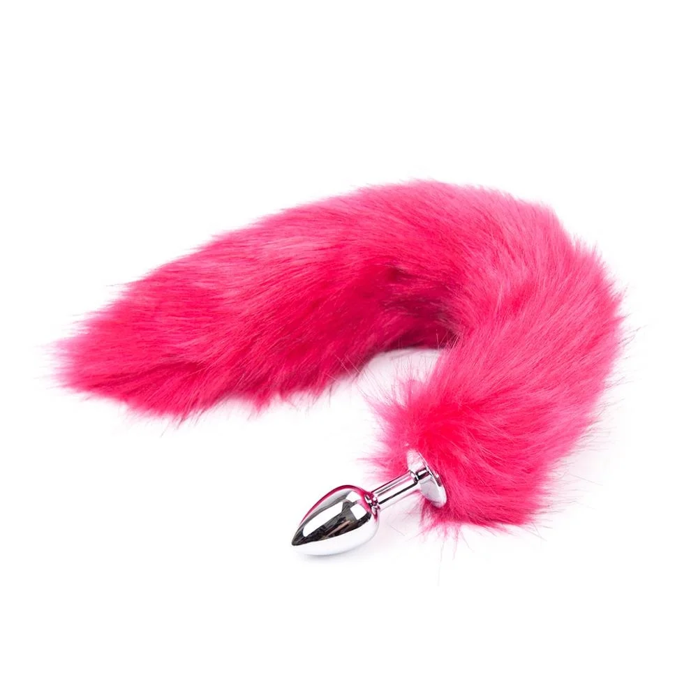 Artificial Fur Fox Tail Animal cheap fake fur fox tail Cosplay Fetish Bondage Sex Female Bondage Fox Tail Plugs Butt Plugs