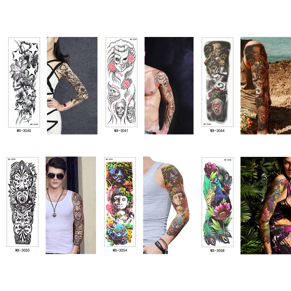 
Body Art Animal Arm Waterproof Sexy Tattoo Sticker MX-3006 -- MX-3058 
