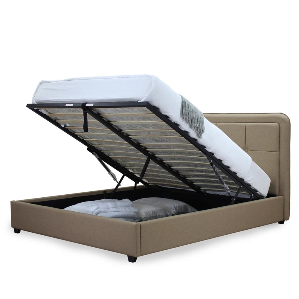 
Fashion Ottoman Tufted Modern Gas Lift Up Storage Bed Hydraulic Lift 
