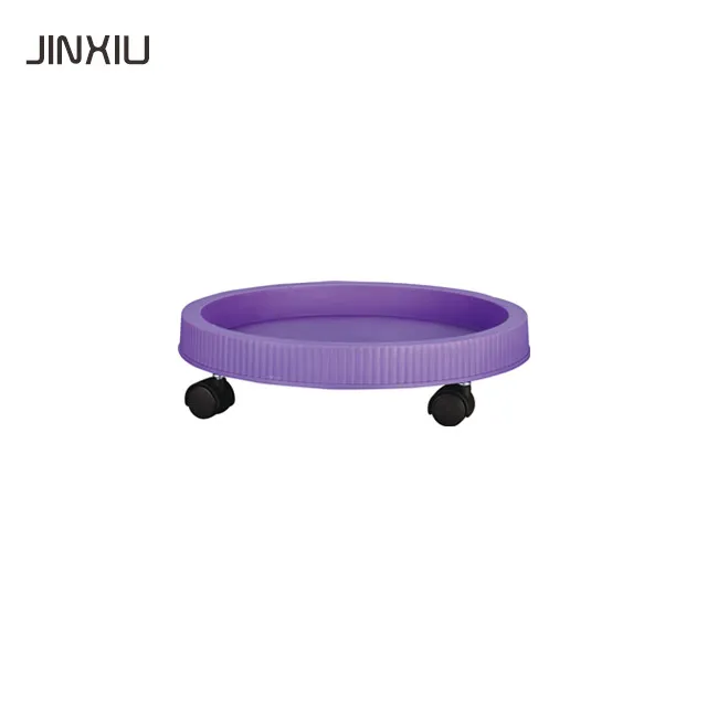 
2018 nursery tray garden round plastic saucer with wheels 
