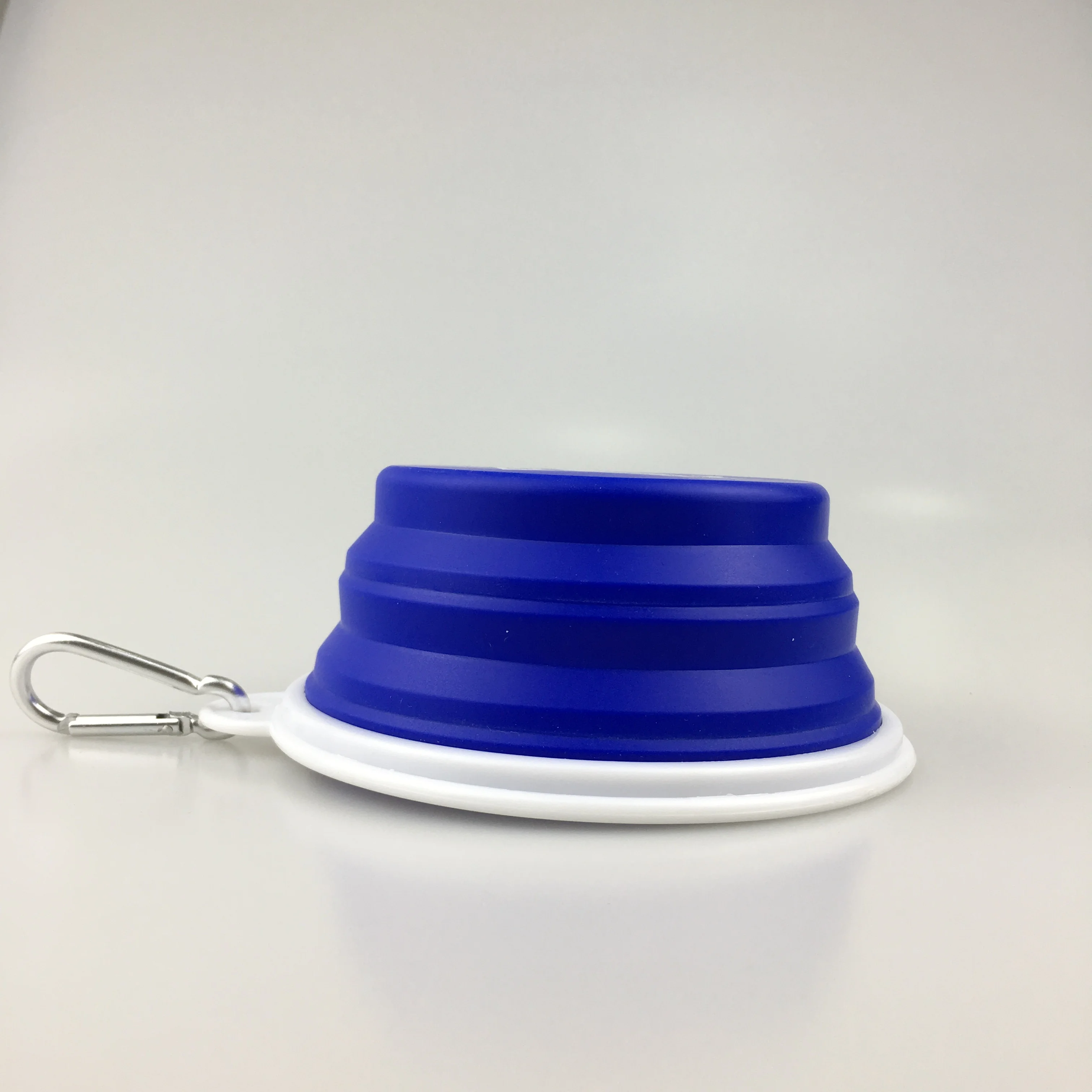 Easy to carry a folded silicone pet bowl