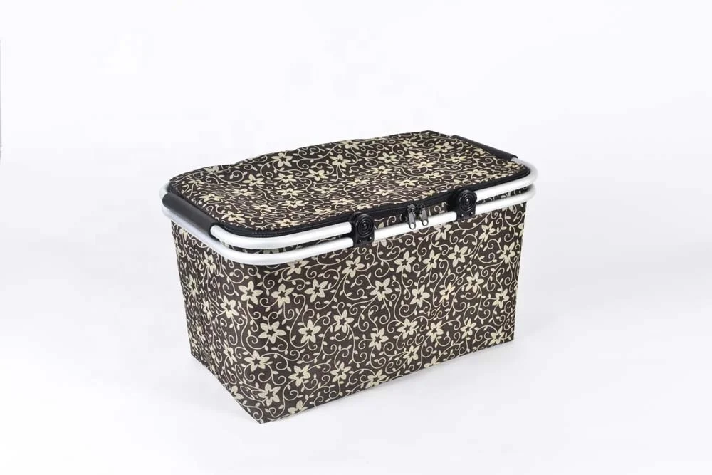  hot sale summer foldable picnic basket with cooler bga ice