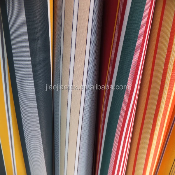 Polyester spun yarn solution dyed awning fabric
