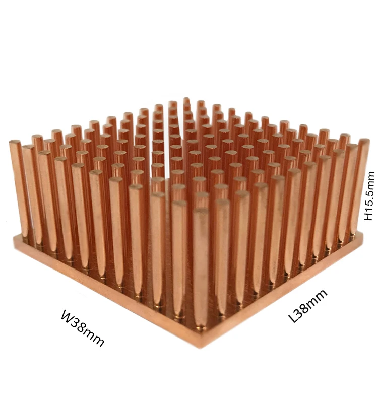 Solve Limited Space New Led Cold Forging Square Copper Pin Fin Heatsink