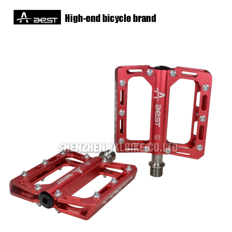 Велосипедные педали с плоской платформой из сплава, 9/16 дюйма, для горных и BMX велосипедов