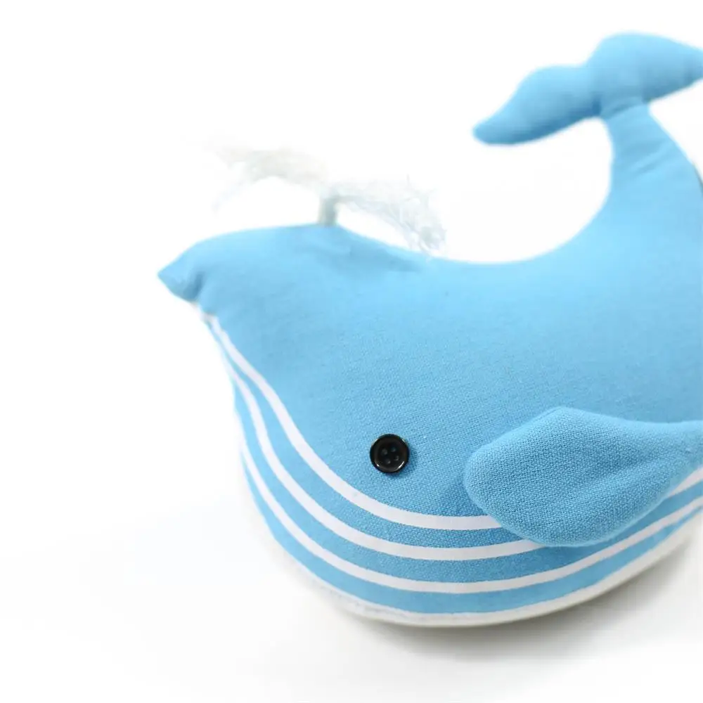 decorative fabric whale sand filled door stop
