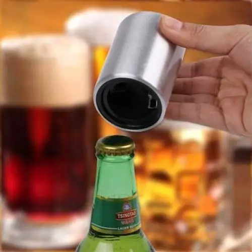 Cheap Bulk Promotion Stainless Steel Push Down Pop Top Beer Bottle Opener