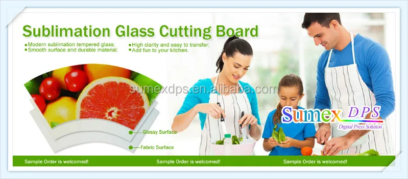 Factory wholesale Sublimation Blanks Sublimation Coated Glass Cutting Board