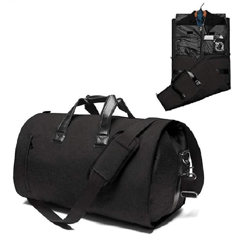 2 in 1 Travelling Bags Luggage Portable Duffel Carry On Suit Garment Bag For Men and Women